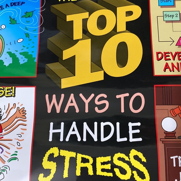 Top 10 Ways to Handle STRESS (poster/bookmarks) - Picture 2 of 13